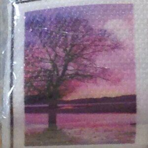 Diamond Painting Kit, purple hue sunset and tree
